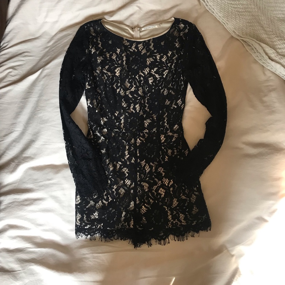 Mustard Seed Women’s Black Lace Romper